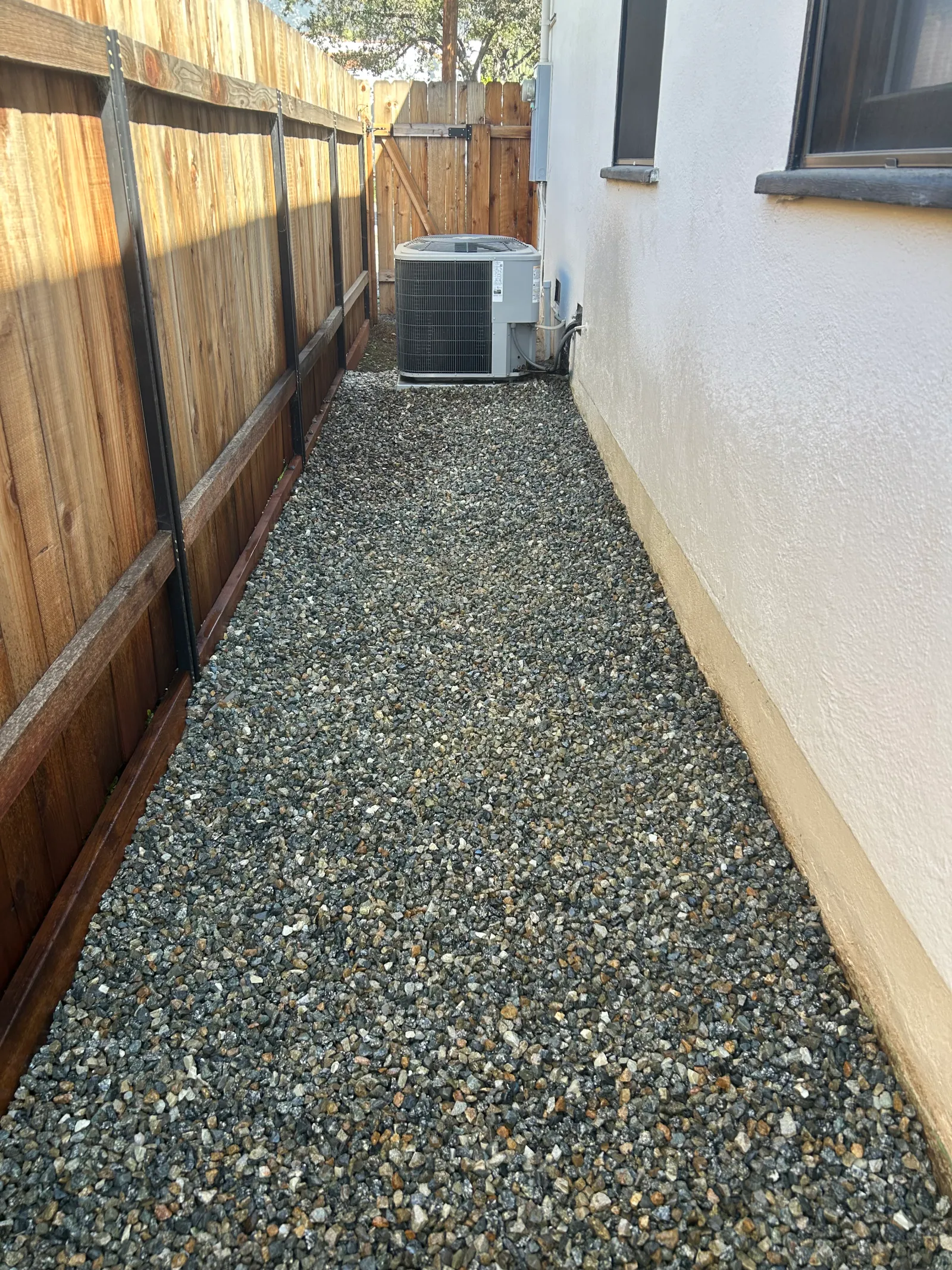 Completed side-yard patio walkway