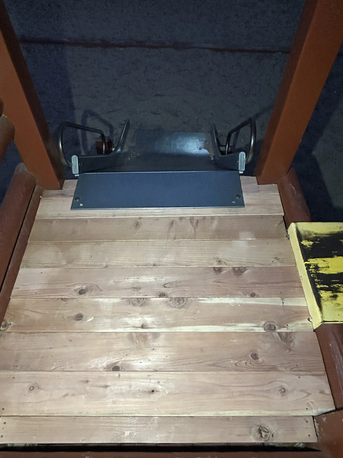 New cedar planks being installed on deck